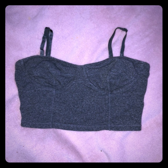 Dark grey tank/crop top - Picture 1 of 1